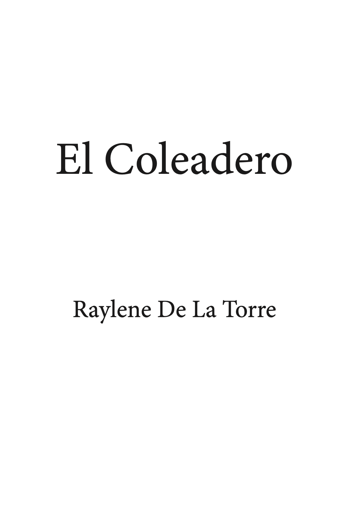 El Coleaderos Raylene Del La Torre